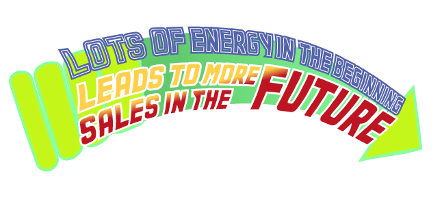 Image: Lots of energy in the beginning leads to more sales in the future 