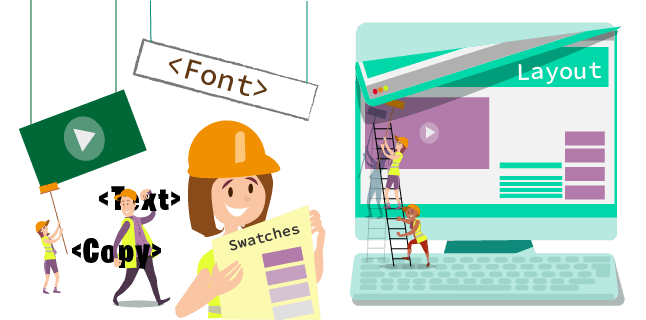 Image: Conversion optimisation factors: copy, layout, images, colours & fonts