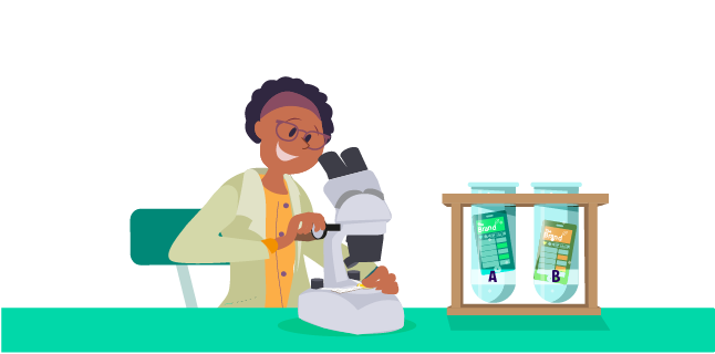 Image: Conducting A/B tests - maybe with a science lab style?
