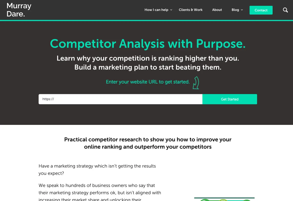 murray dare marketing consultancy competitor analysis with purpose