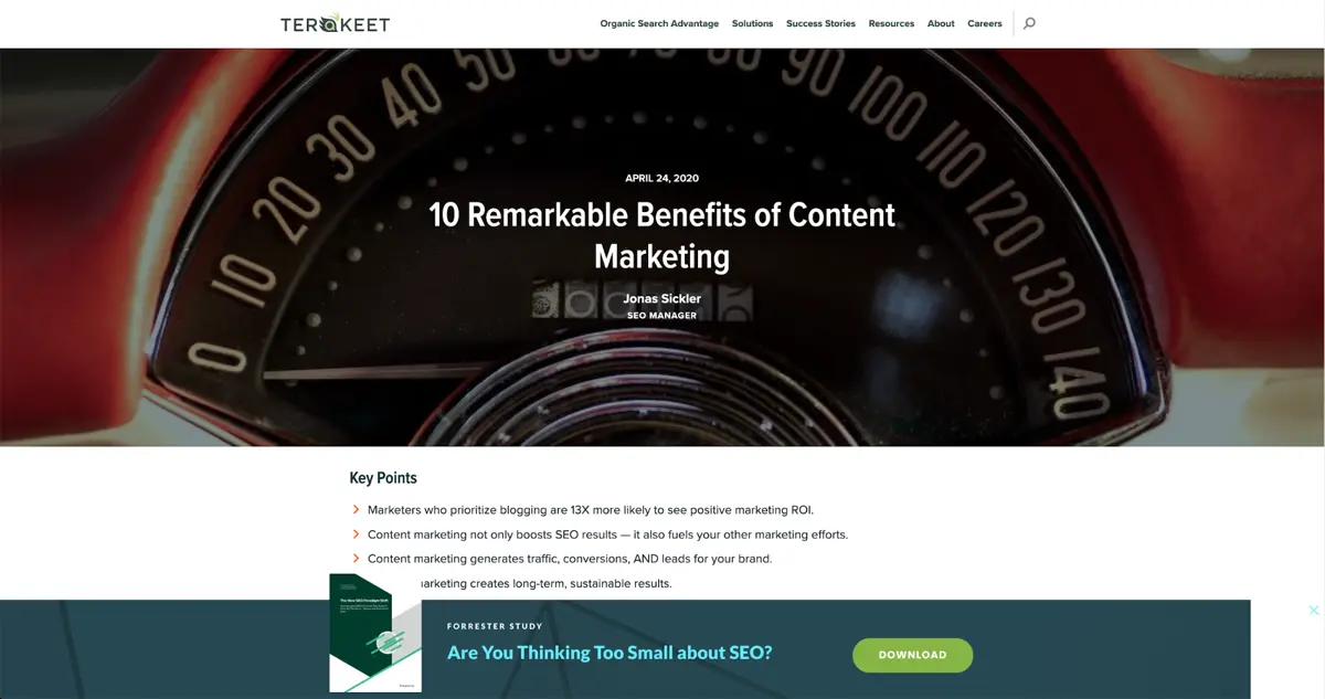 murray dare content marketing services competitor comparison seo analysis 2