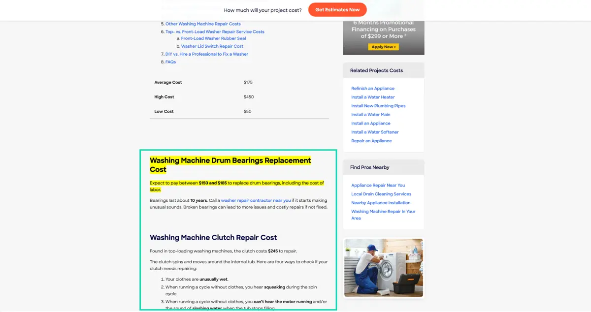 murray dare competitor analysis example washing machine repair company comparison 14