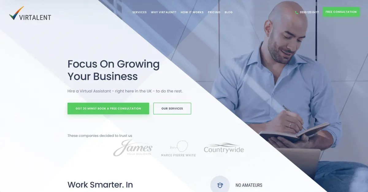 Virtalent homepage
