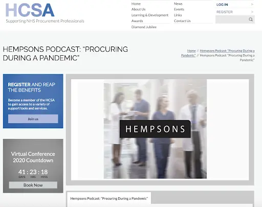 Hempsons podcast - legal content marketing example