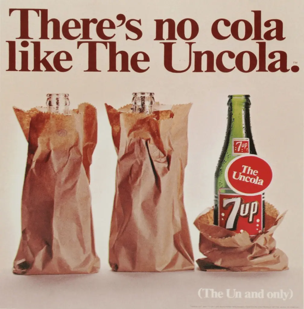 7UP uncola ad campaign - defining an enemy for your brand and why enemy-centric marketing works