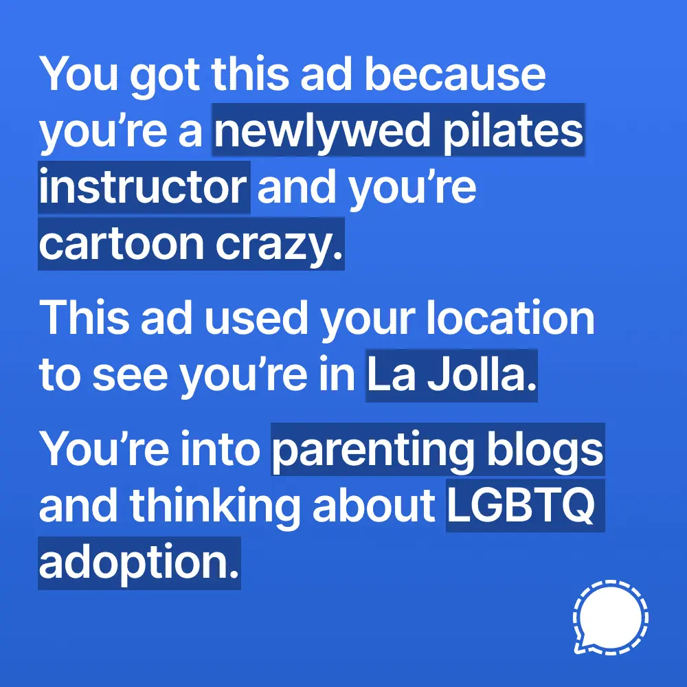 Sigmal Facebook Privacy ad campaign - defining an enemy for your brand