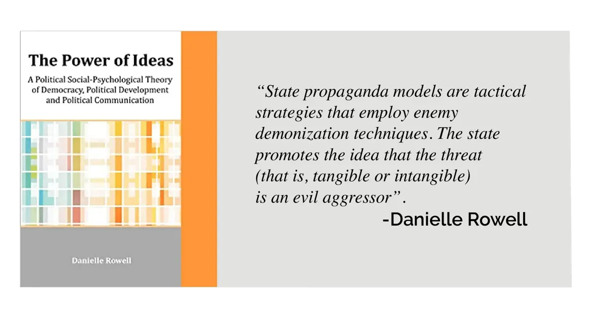 Image of book cover for The Power of Ideas and quote from Danielle Rowell: As Danielle Rowell put