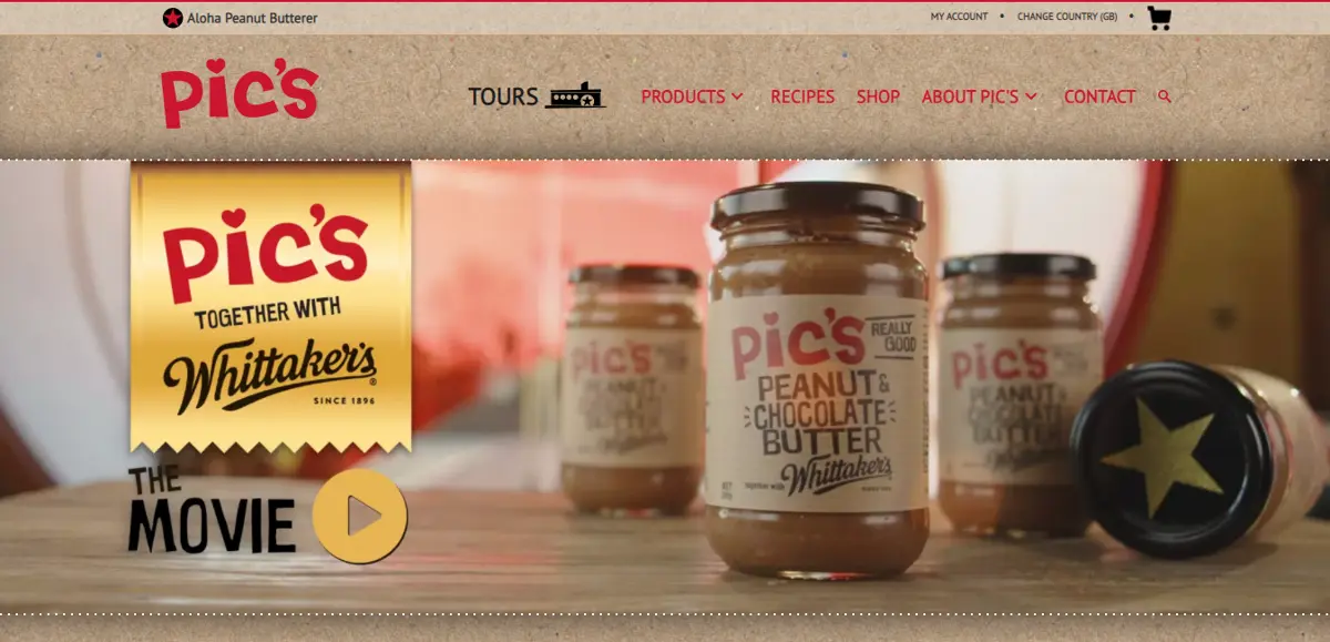 Pic's Peanut Butter Website as Example of Good Content