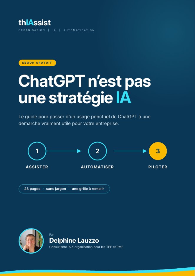 Couverture de l'ebook « ChatGPT n'est pas une stratégie IA » de Delphine Lauzzo
