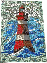 Mosaïque réalisée en atelier 5h