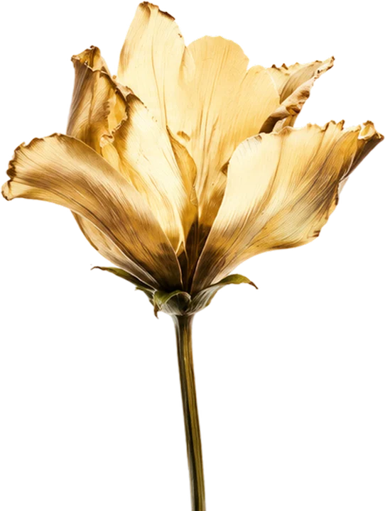 Golden flower opening