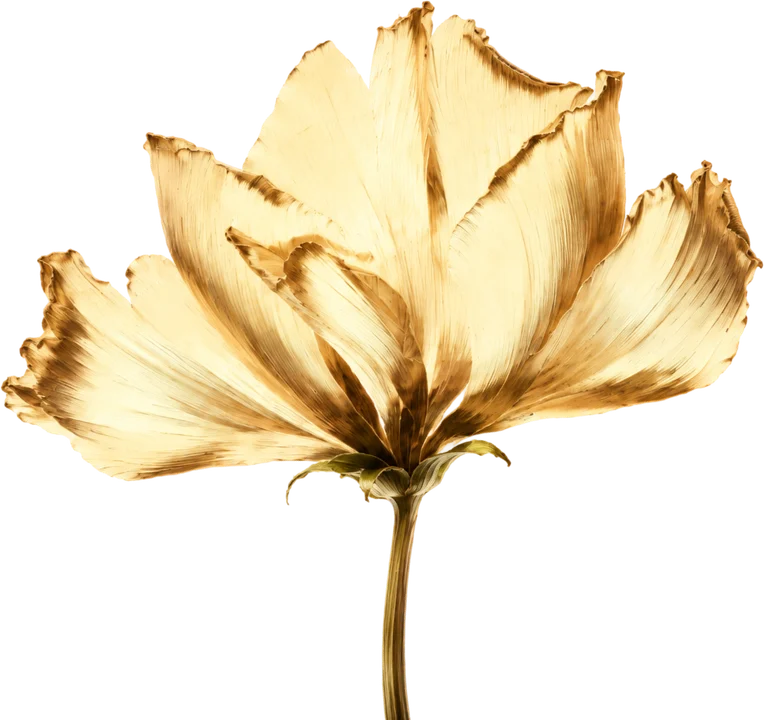 Golden flower in full bloom