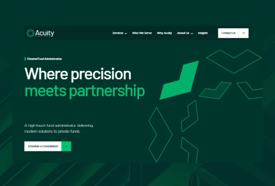 Acuity Fund Solutions home page: Where precision meets partnership