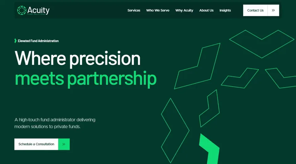 Acuity Fund Solutions home page: Where precision meets partnership