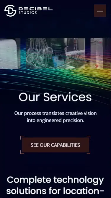Decibel Studios mobile site, video poster
