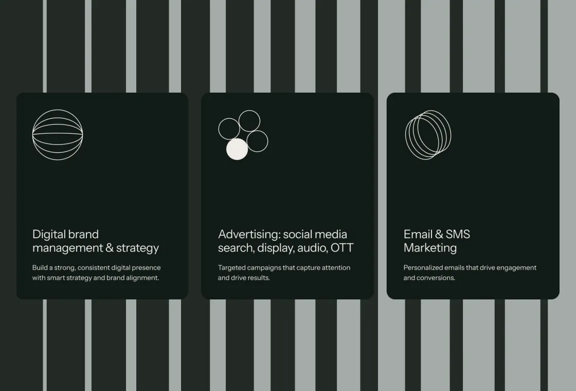 Lima Juliet service cards over grey stripes