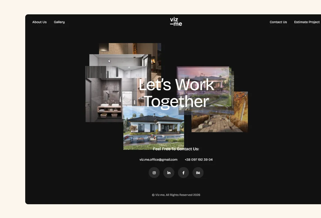 VIZ_ME contact page: Let’s Work Together
