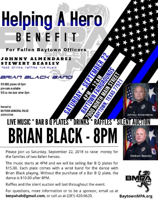 Helping A Hero Benefit event flyer