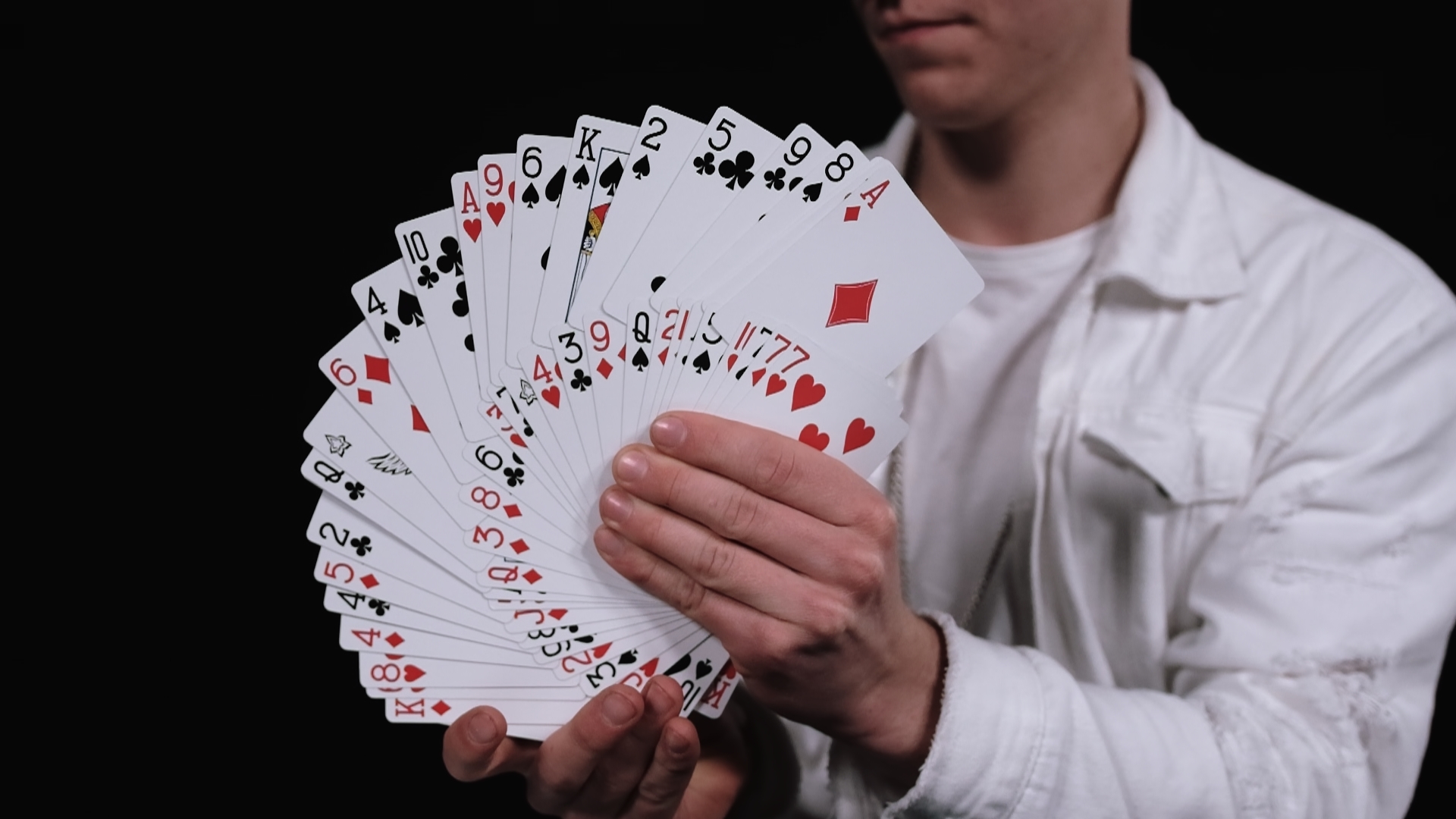 Spielkarten in Superzeitlupe
