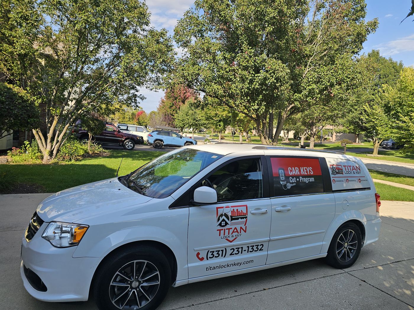 Titan Lock & Key mobile locksmith van serving Aurora, IL