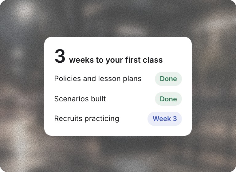 Three weeks to your first class