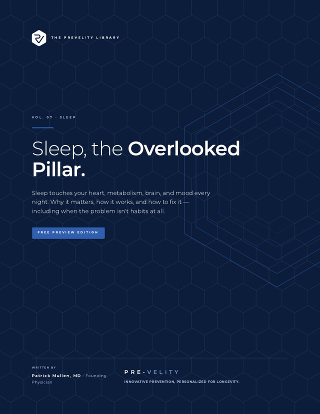 Sleep, the Overlooked Pillar — cover