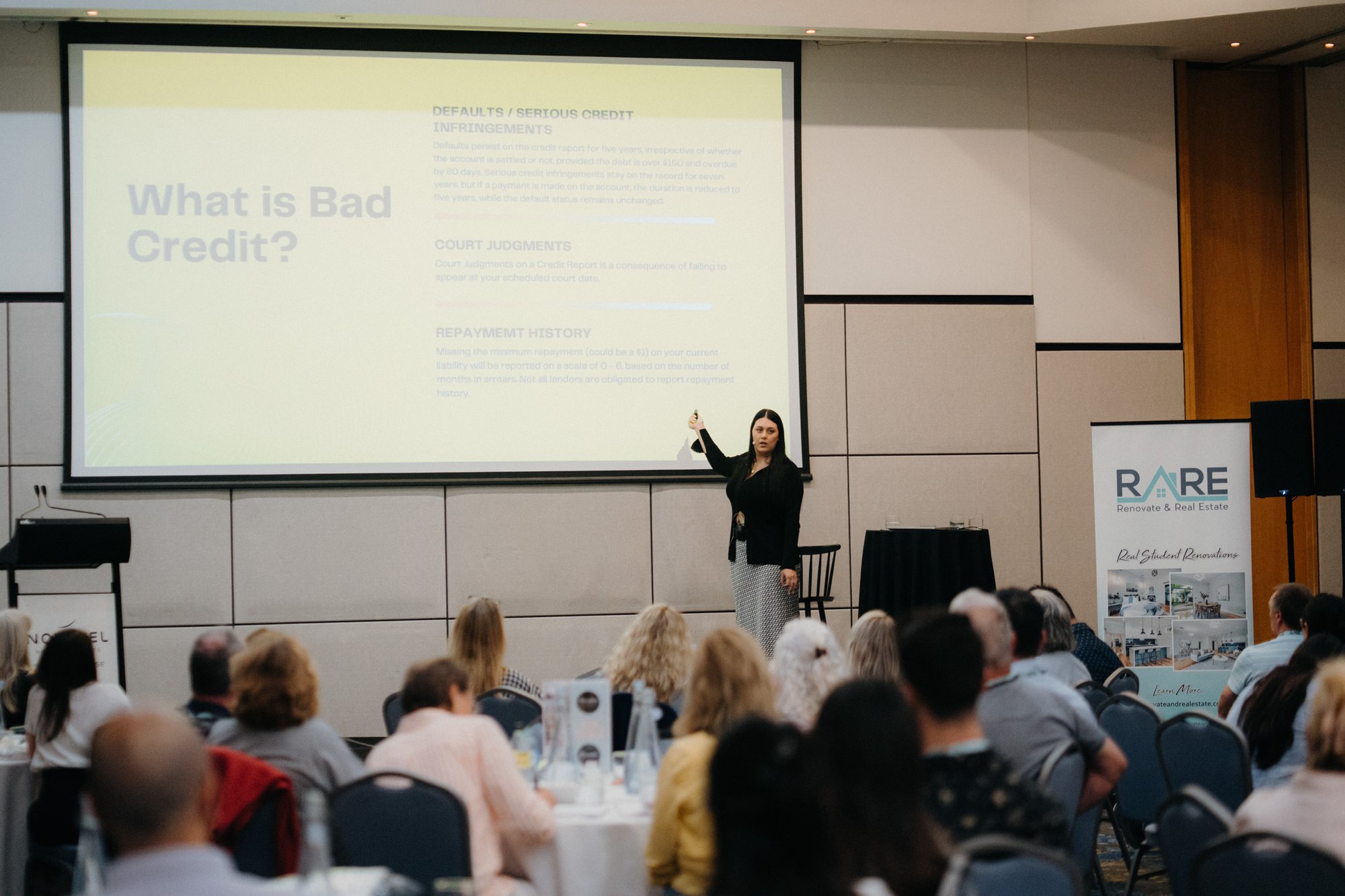 Larni presenting on bad credit