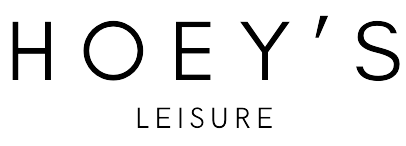 Text logo displaying 'HOEY'S LEISURE' in uppercase black letters with 'HOEY'S' in a larger font above 'LEISURE'.