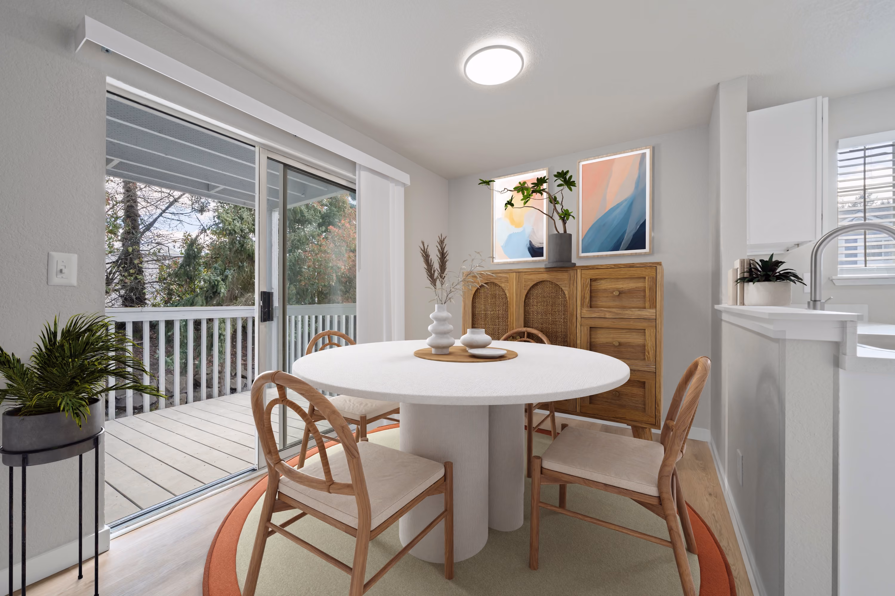 Dinning room with decor and furniture