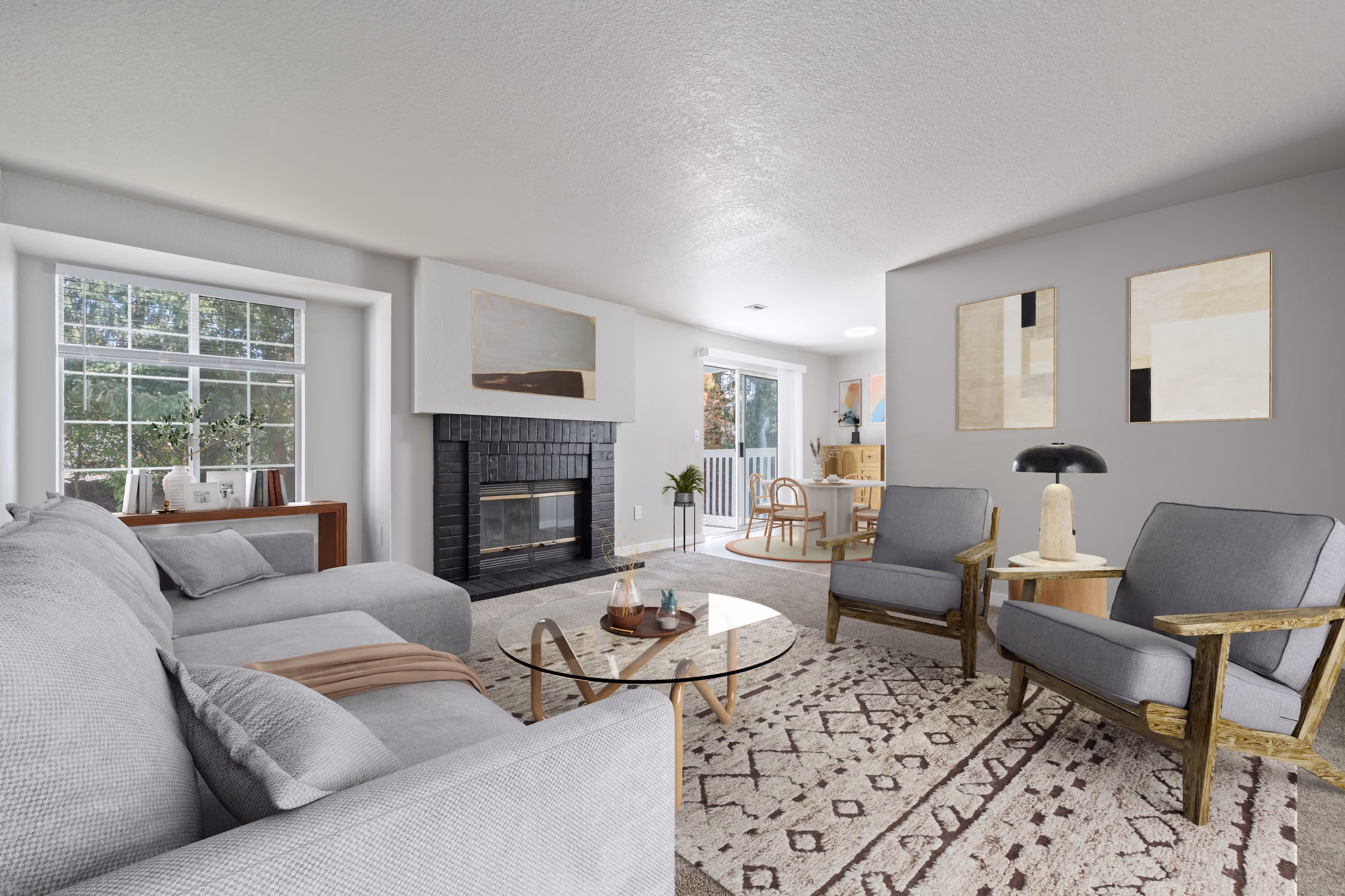 Living room with decor and furniture