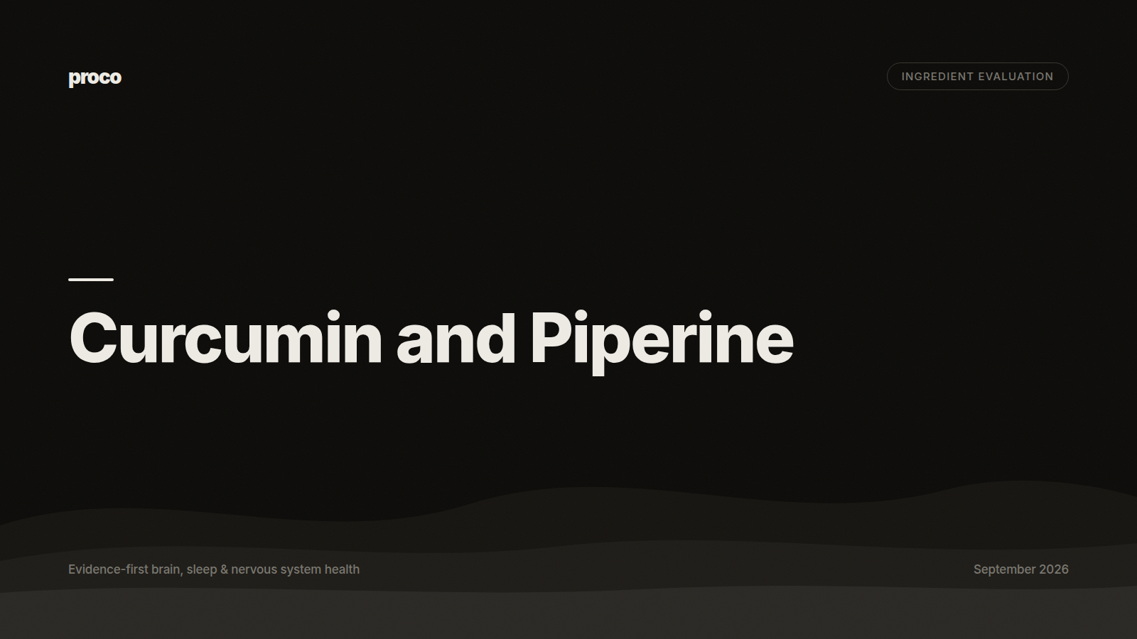 Curcumin and Piperine — Proco