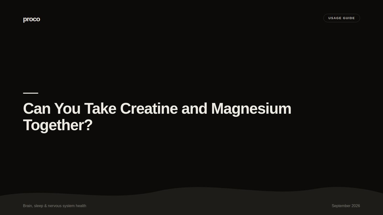 Can You Take Creatine and Magnesium Together? — Proco