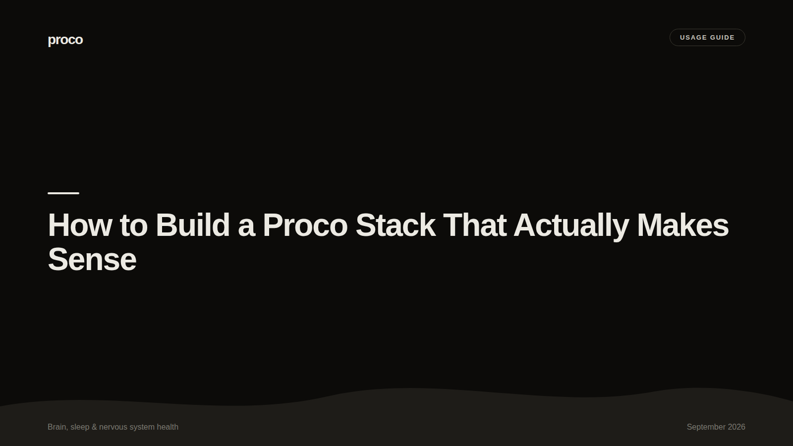 How to Build a Proco Stack That Actually Makes Sense — Proco