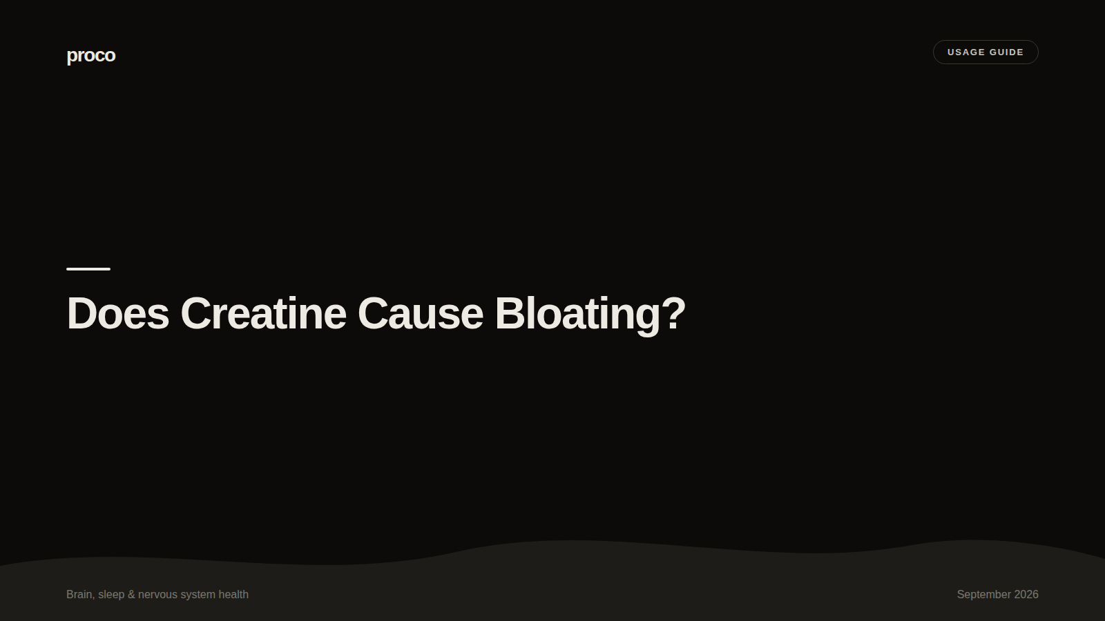Does Creatine Cause Bloating or Water Retention? — Proco