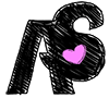 Angela Stucky's logo, her initials, A S, and a little heart in the middle, for design with heart