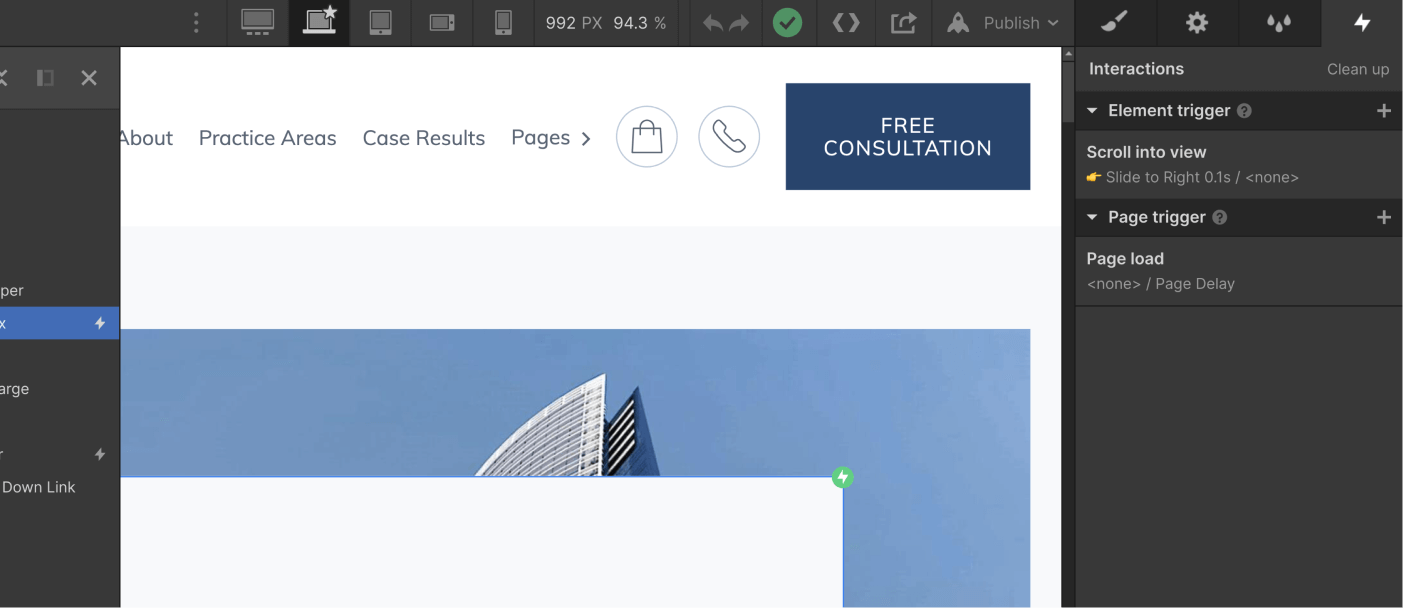 Animations - Law Firm Webflow Template
