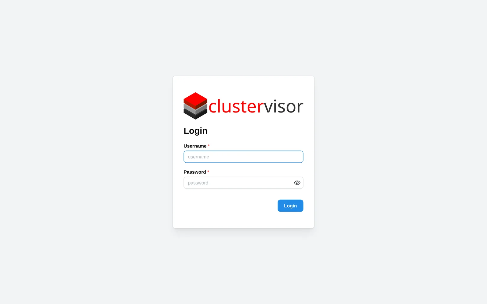 ClusterVisor 3.x sign-in page