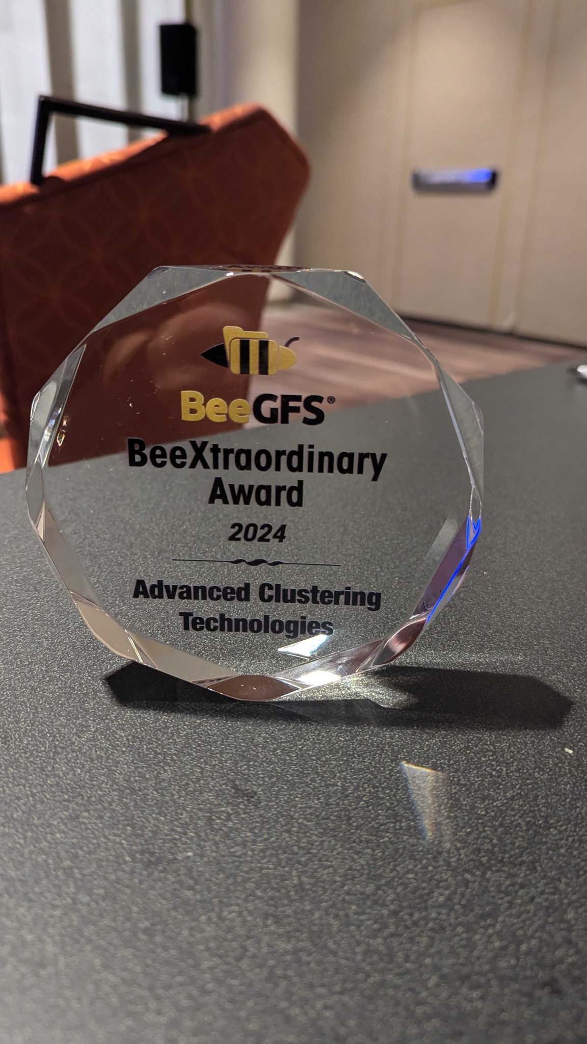 BeeGFS BeeXtraordinary award presented to Advanced Clustering at SC24