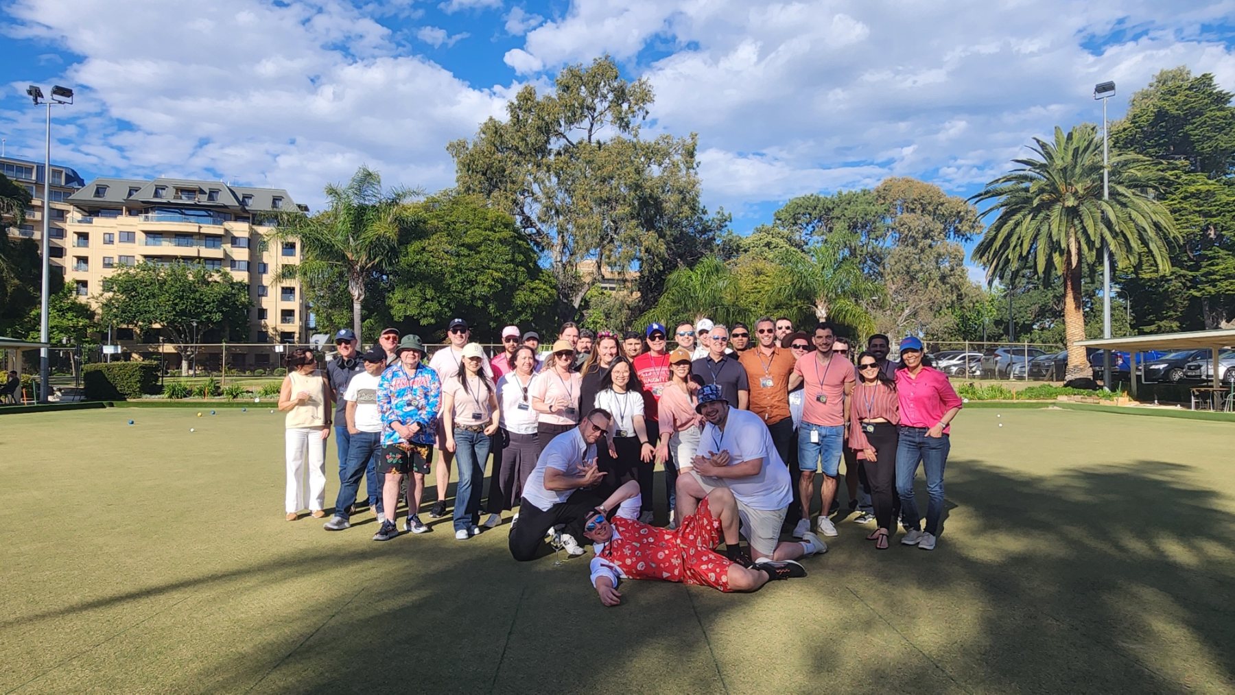 End-of-year bowls with the whole Adelaide crew