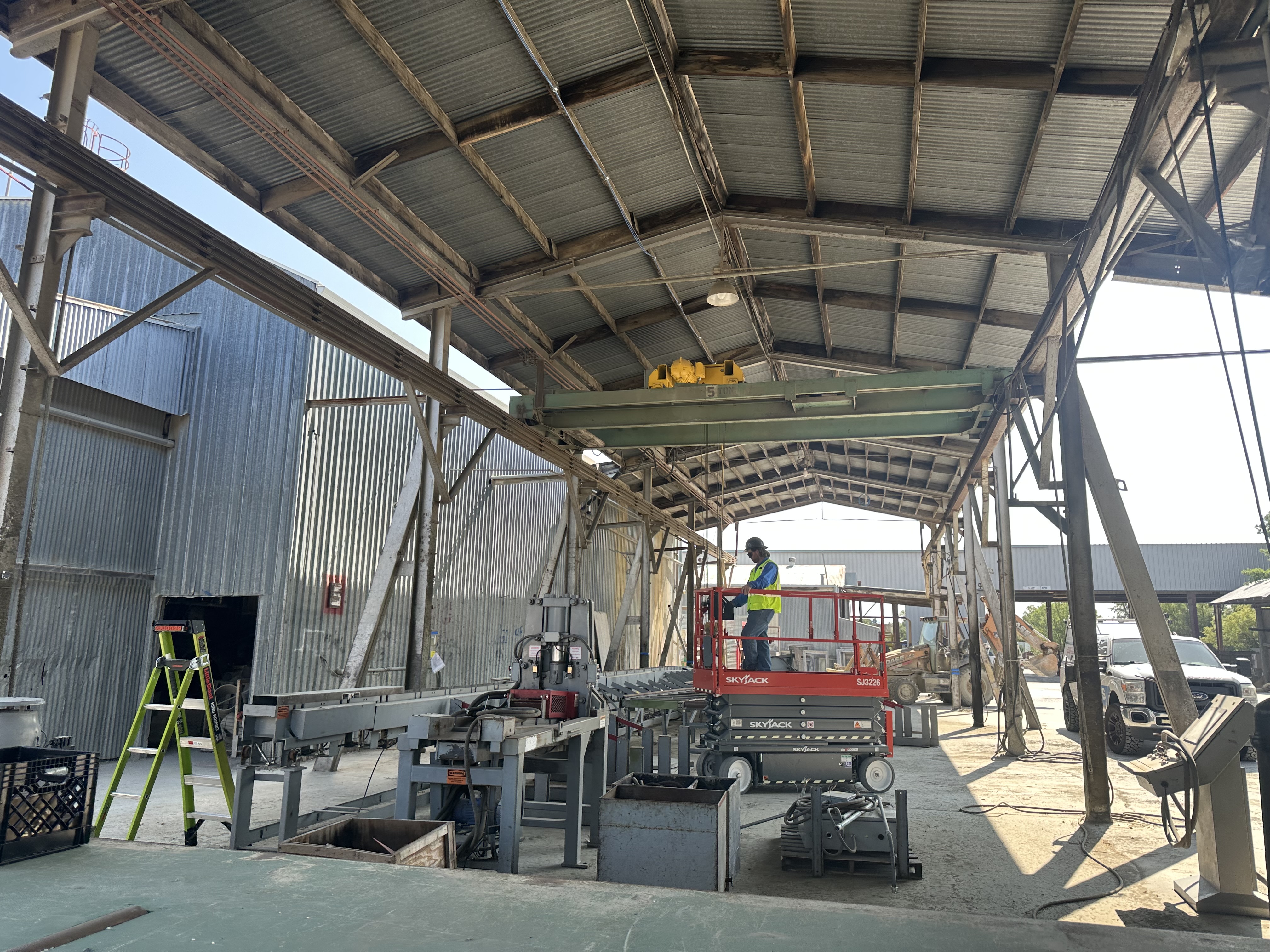 Oldcastle Infrastructure concrete and fabrication facility in Redding during an industrial electrical retrofit.
