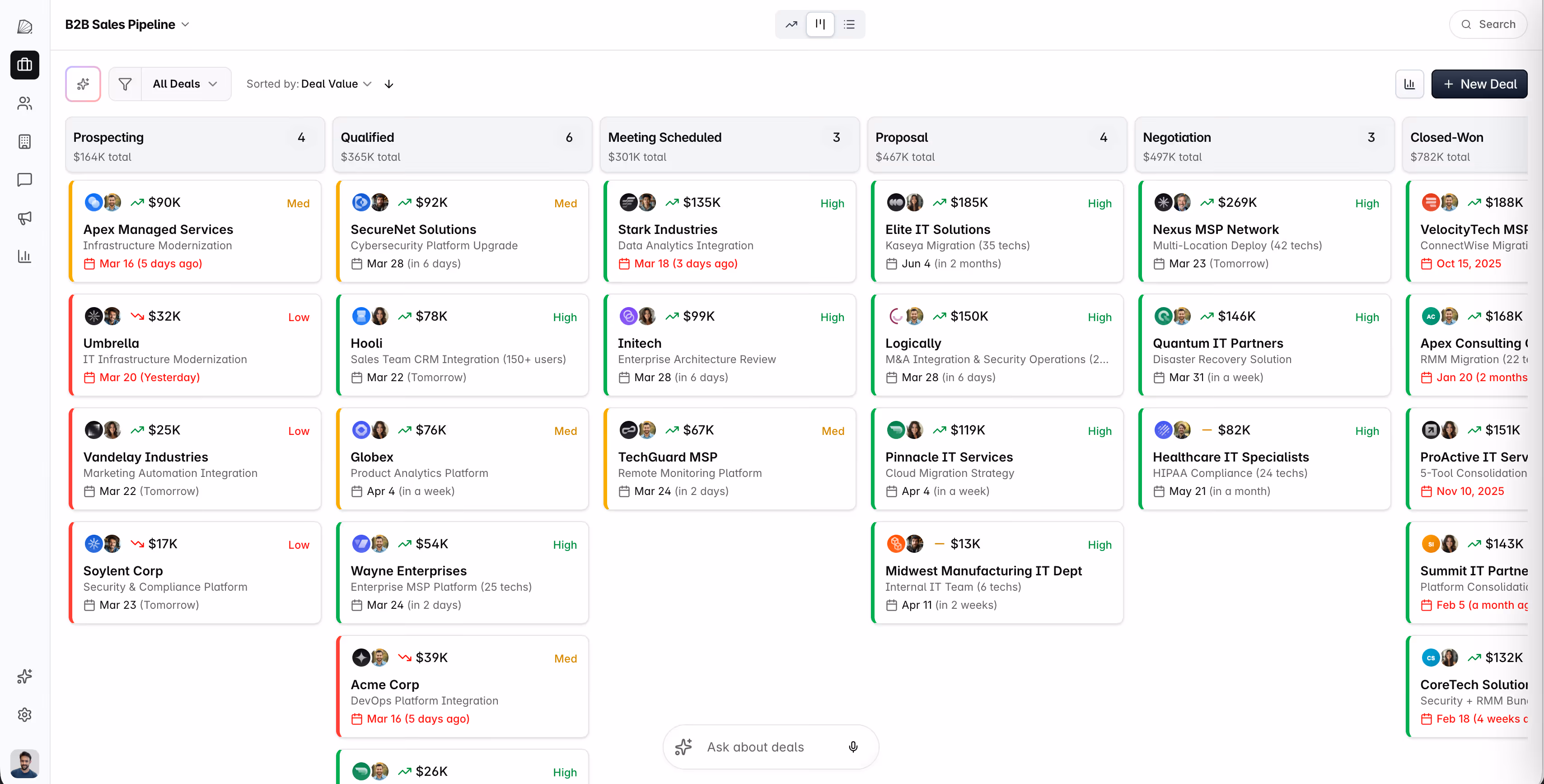 Dreamteam looks and feels like a CRM but is AI-native