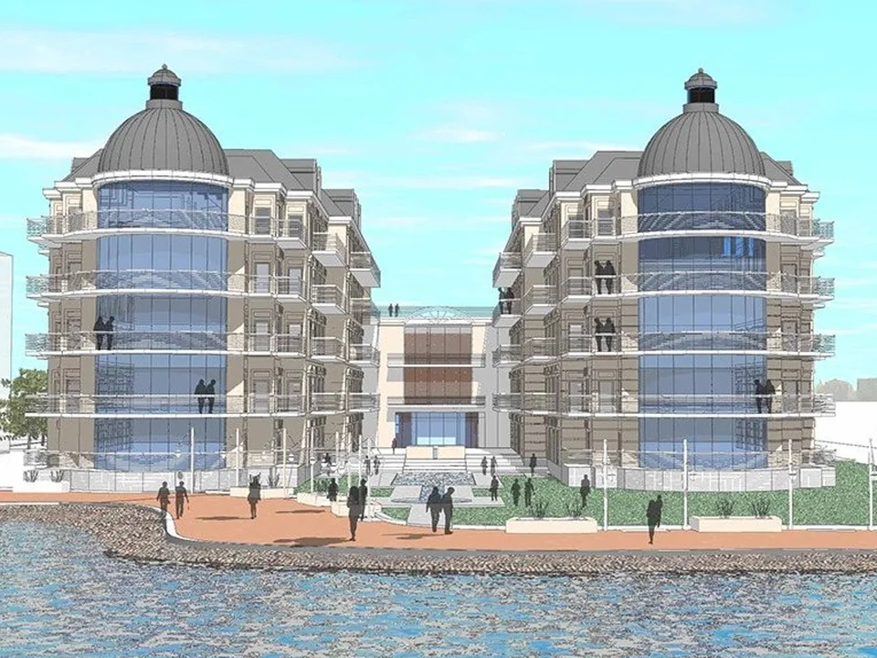 Rendering of the Crown Landmark condominium towers