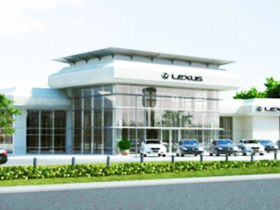 Rendering of the Lexus sales building