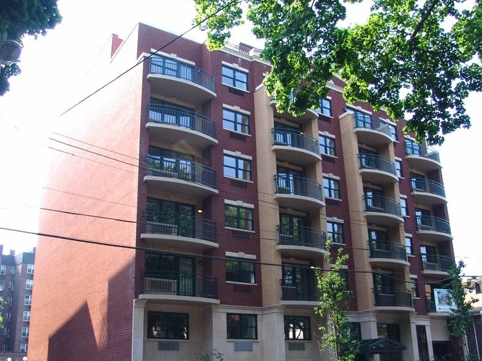 Queens residential building with balconies