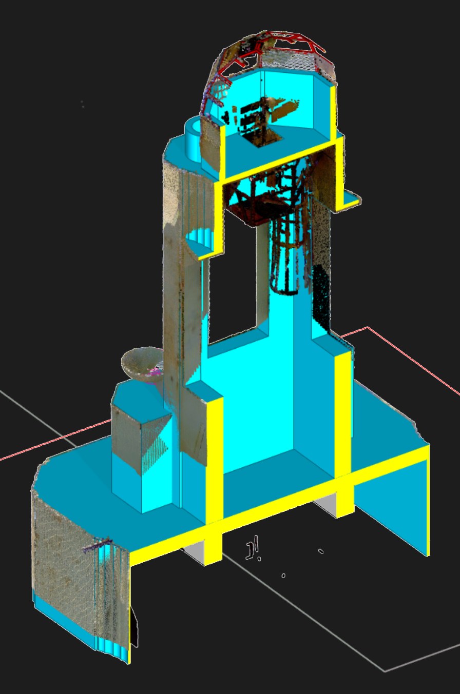 Section through the cupola model