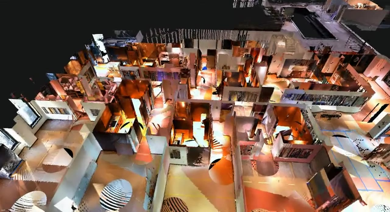 Central Park South penthouse point cloud, interior detail