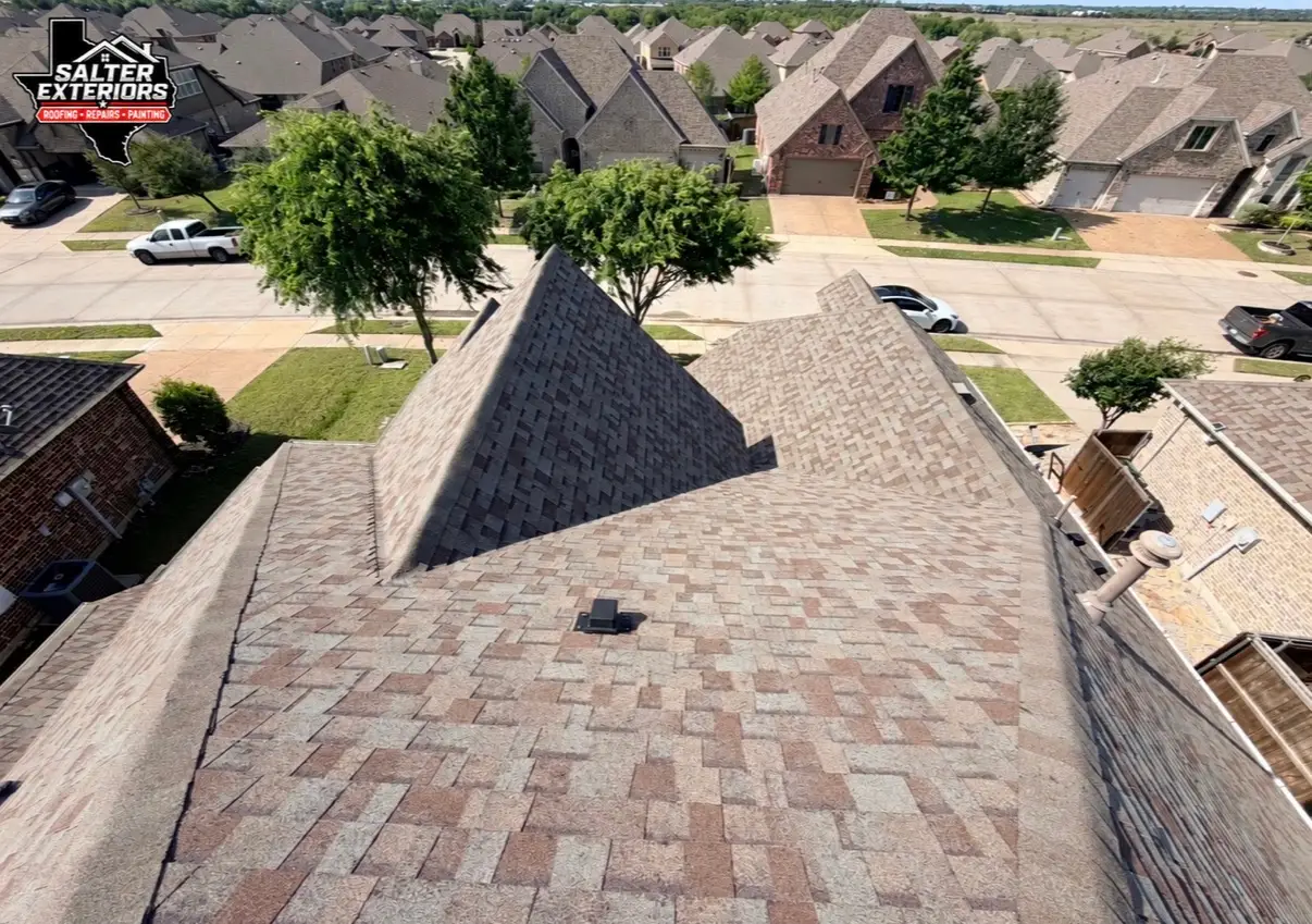 Roofing photo documentation of roof condition and repairs - Salter Exteriors Roofing & Remodeling, Fort Worth TX