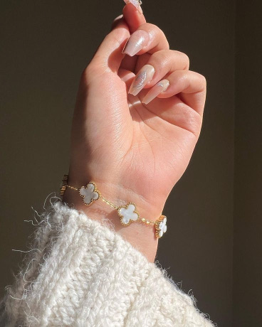 Clover Bracelet worn on the wrist