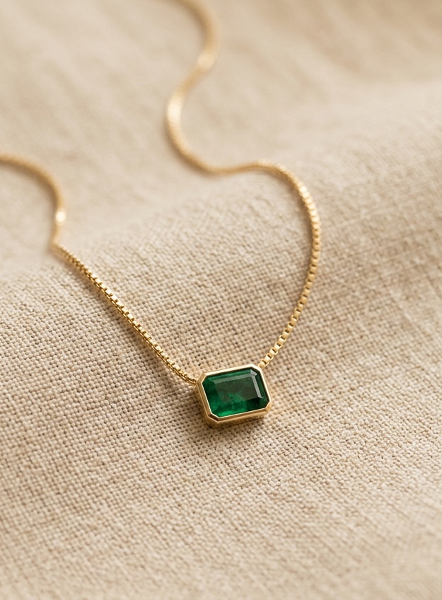 Emerald Drop Necklace