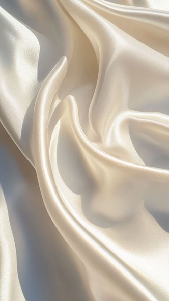 Soft folds of ivory silk